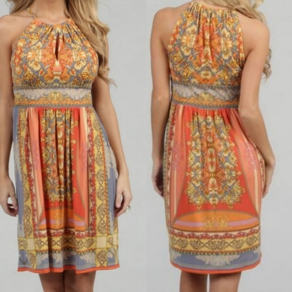 LONDON TIMES BOHO DRESS - Picture 2 of 4